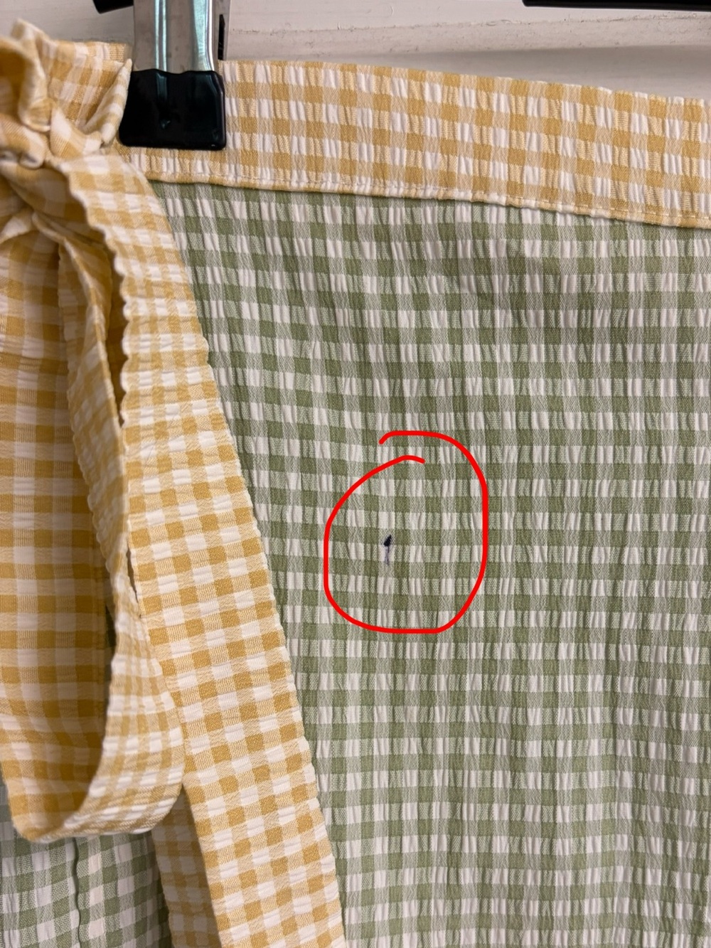 Lisa Says Gah Green and Yellow Gingham Wrap Skirt - Picture 4 of 8